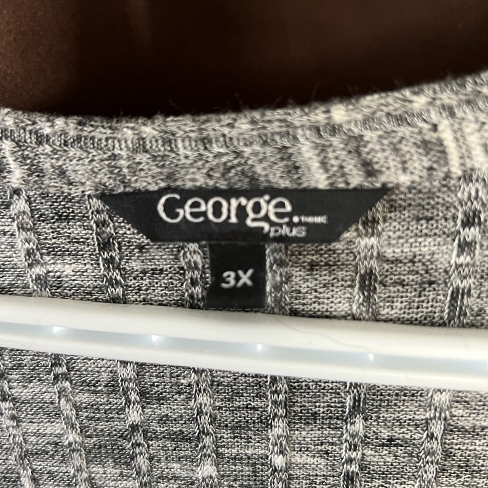 George Plus Size 3X Gray Sweater
